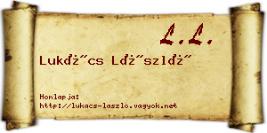 Lukács László névjegykártya