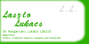 laszlo lukacs business card